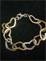 Vintage SAS Sterling Heart Bracelet