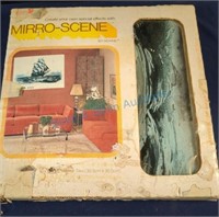 Vintage 12-inch mirror scene tiles