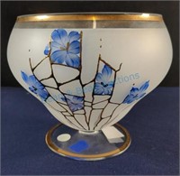 Bohemia glass bowl hand-painted