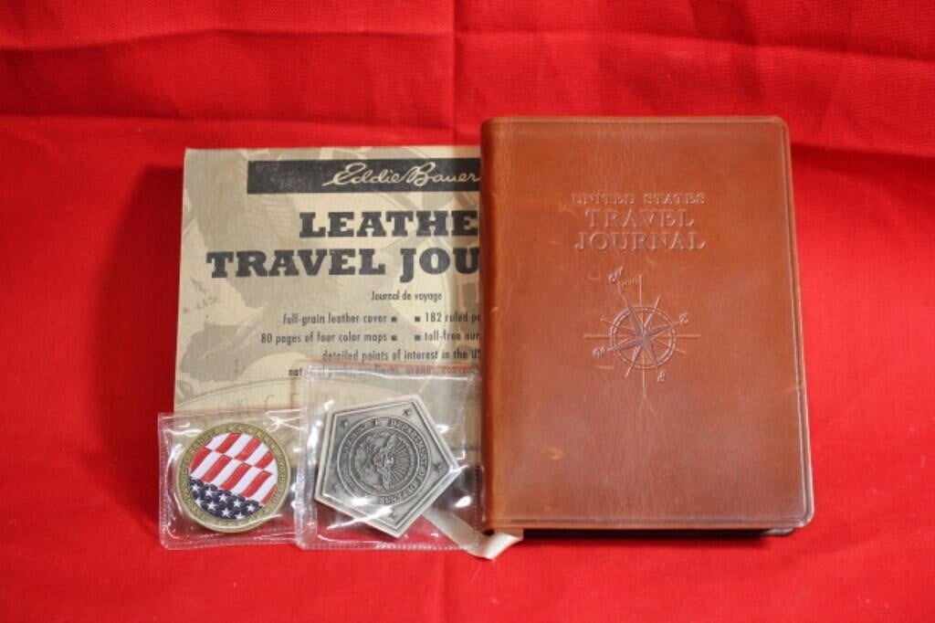 Eddie Bauer Travel Journel w/ Pins