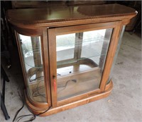 Oak, Semi-Round Curio Cabinet