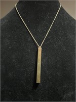 Vintage Copper Bar pendant & Gold Necklace