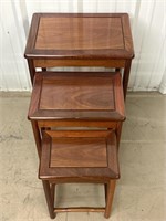 Matching Set of Three Wooden End Tables