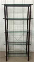 Glass and Metal 5 Tier Shelf