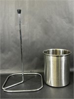 Metal Paper Towel Holder and Cylinder Container
