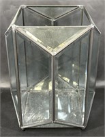 Octagonal Glass Display Vase