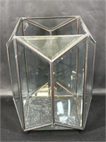 Octagonal Glass Display Vase