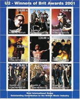 U2 - Commemorative Cinderella Stamp Set