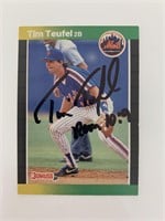 Tim Teufel signed baseball card