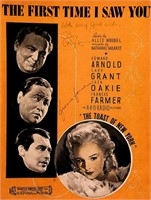 Cary Grant and Frances Farmer signed sheet music