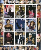 Brit Awards 2001 - Tadjikistan - Cinderella Stamp
