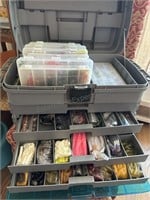 Large Tackle Box Filled with Rubber Salamanders