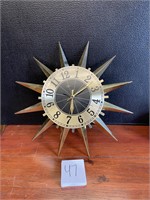 Elgin MCM starburst wall clock