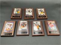 7 Pittsburgh Football & Baseball Cards On Plaques