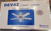 3 Speed Reversible Ceiling Fan, Pewter Finish