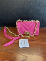 like new pink PVC purse