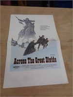 14X21 MOVIE POSTER - 1977 ACROSS THE GREAT DIVIDE