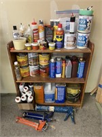 Shelf with Chemicals lot (Downstairs garage)