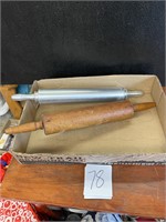 VTG Foley rolling pin and metal rolling pin