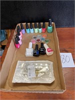 gel nail polish, glitter, and more lot