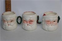 Vintage Santa Cups from NOEL Set--As is