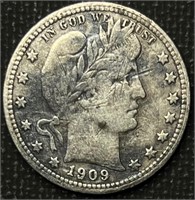 1909 Barber Quarter