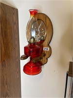 Red Oil Lamp with Holder