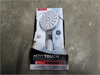 Delta ActiTouch hand shower head Chrome white