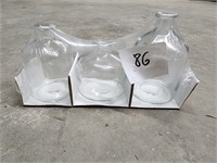 Set of 3 glass bottels