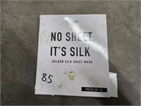 No sheet its silk golden silk mask