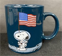 Snoopy NASA Blue Coffee Mug-"Who Knows What..."