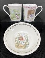 Peter Rabbit Wedgewood & Queen Mugs - 3pc