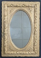 Vtg Wood/Plaster Framed Mirror
