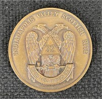 Vtg Indy Scottish Rite Masonic Bicenten. Medal