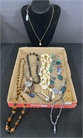 Costume Jewelry Lot-Vtg-2-Now; Faux Opal/Beads