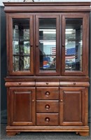 Ashley Furniture Lighted China Cabinet Cherry