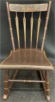 Vintage Wooden Youth Rocking Chair