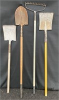 Three Shovels & Metal Rake - USED #2