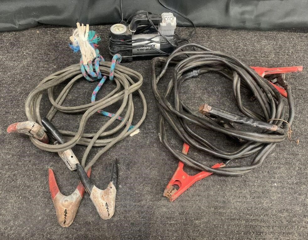 Jumper Cables (2 Sets) & 12V Husky Inflator WORKS