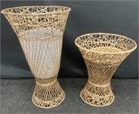 Wicker Plant Stands-2-pc Lot