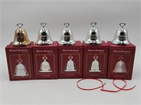 5 Reed & Barton Silverplate Bell Ornaments '09-'13