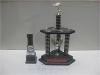 Two Racing Trophies Tallest 21"