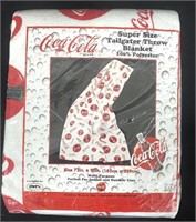 NOS Vtg Coca-Cola Throw Blanket 72" x 90"