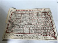 Carlyle, SD (Faulk Co.) Advertising Map of SD