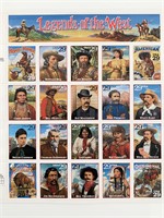1994 29c Legends of the West, Sheet of 20 Stamps #