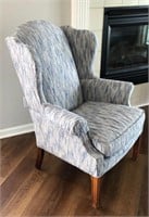 Wingback Blue Upholstered Chair
