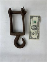 Vintage Hand Forged Pulley Hook