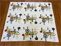 Vintage BBQ Theme Cotton Tablecloth