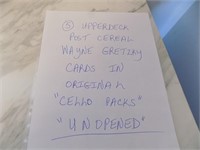 5 UD Post Cereal Wayne Gretzkys Unopened Cello