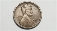 1921 S Lincoln Cent Wheat Penny High Grade